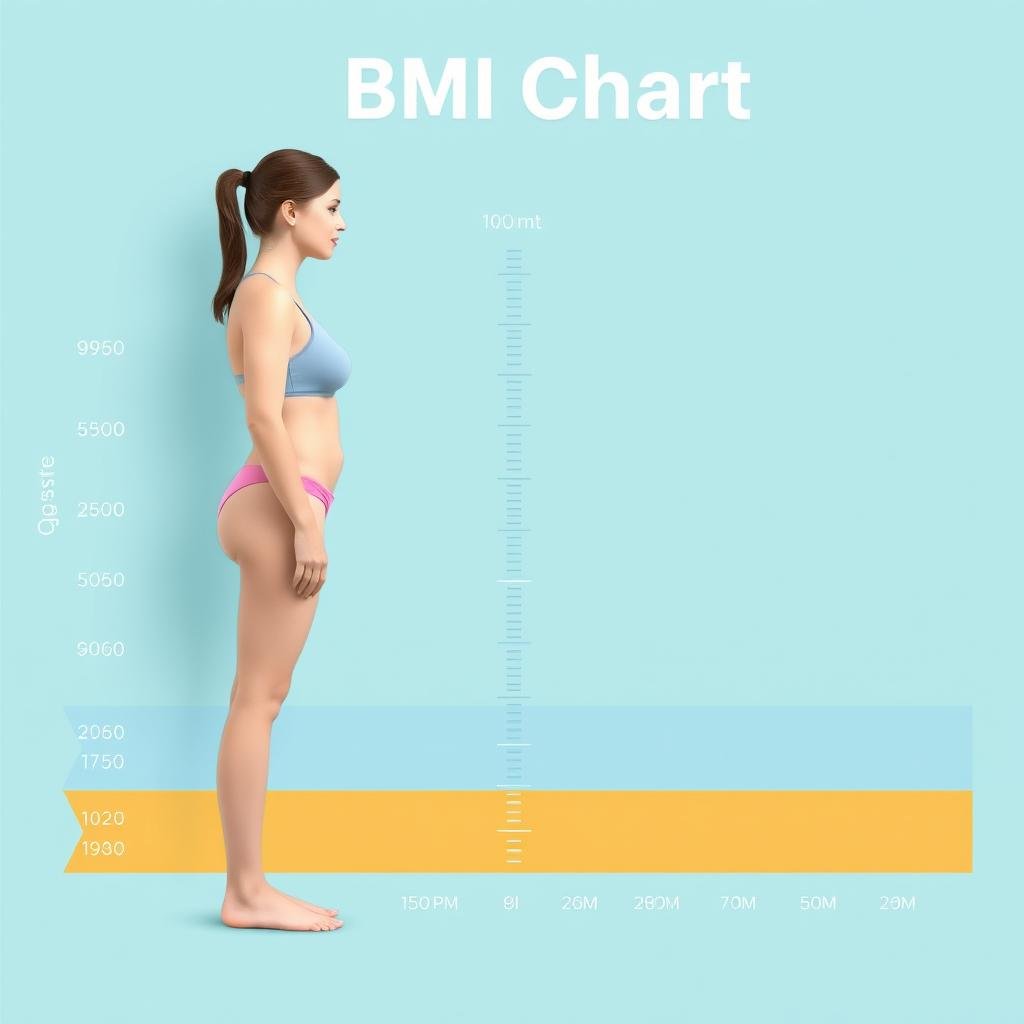 BMI chart showing different weight categories