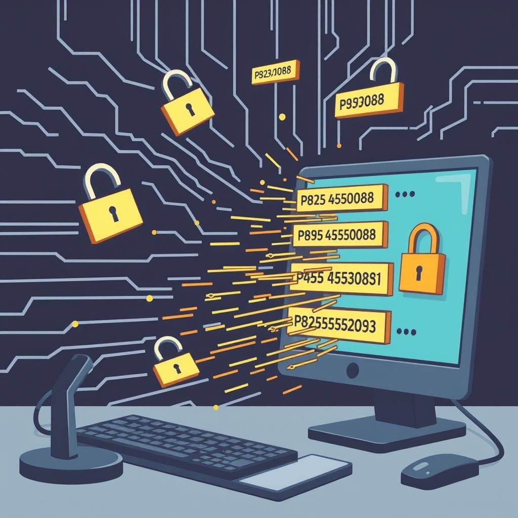 Brute force attack illustration