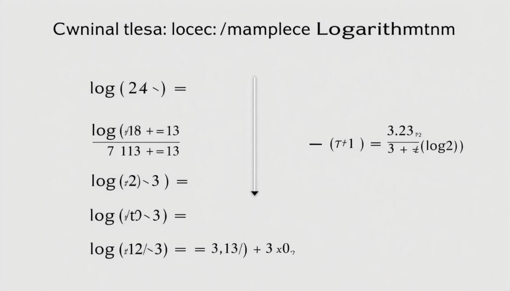 Calculating complex logarithms by breaking them down using logarithm properties on a Log Calculator