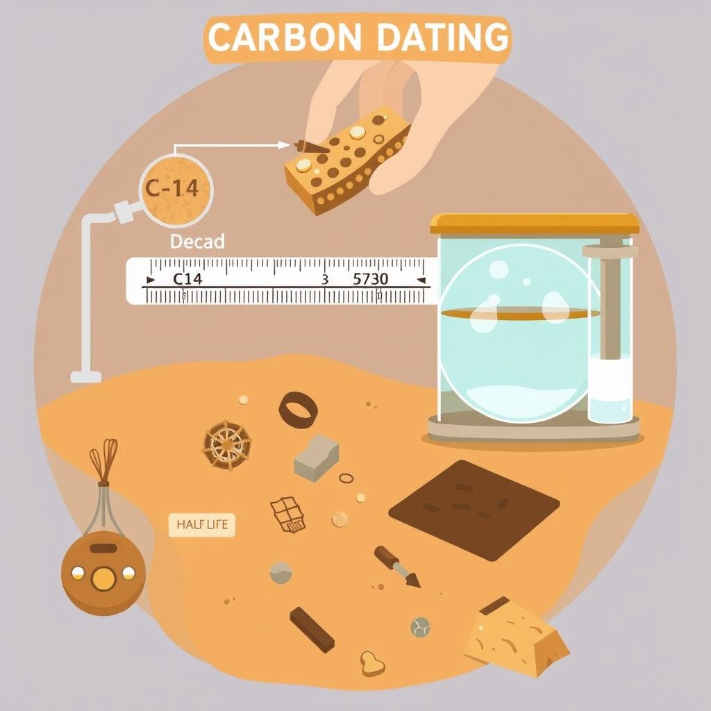 Carbon dating application using half life calculator