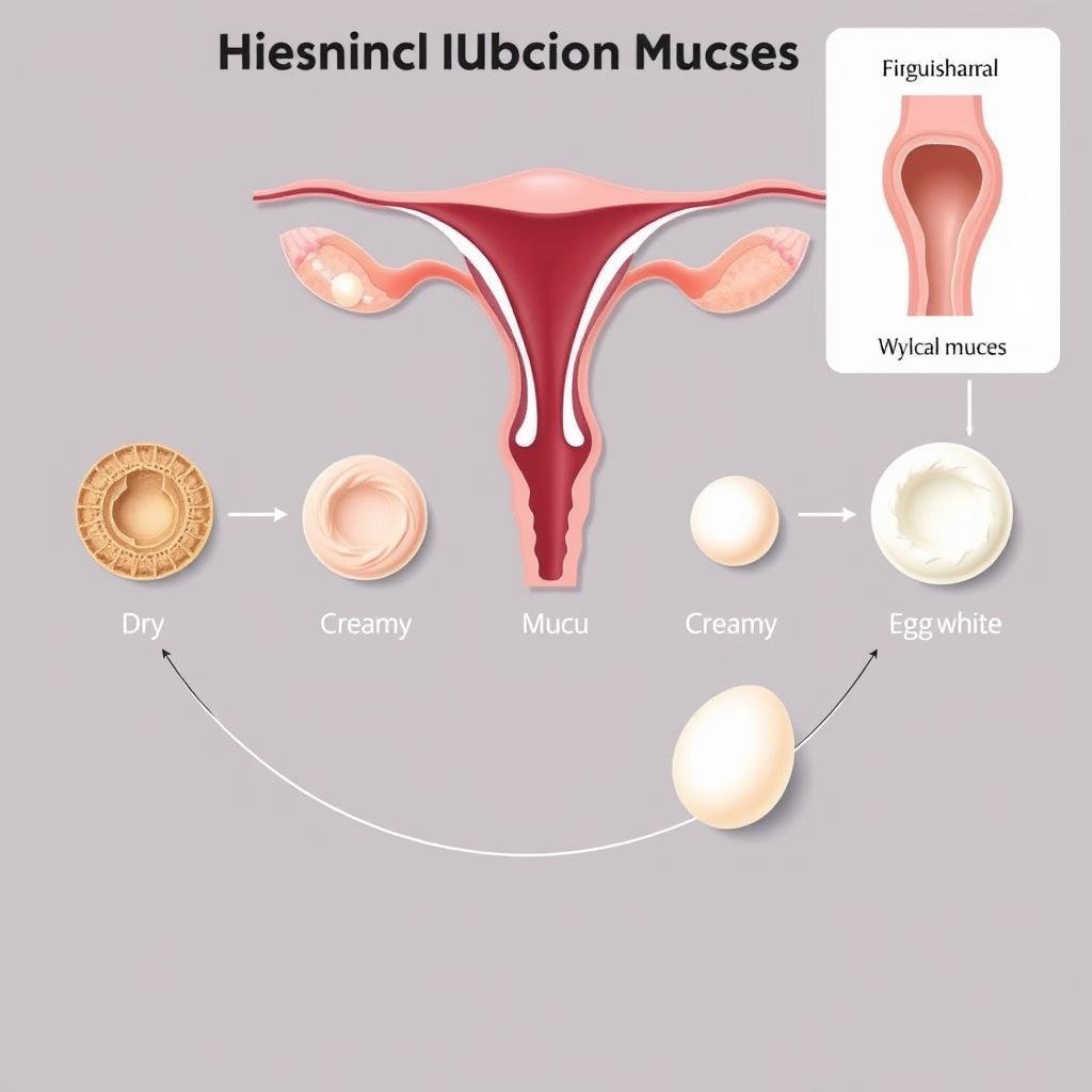 Cervical mucus changes throughout cycle