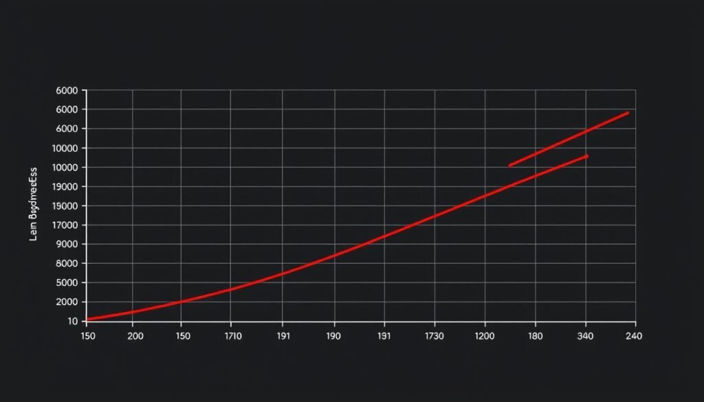 Chart showing tracking of lean body mass and body fat over time