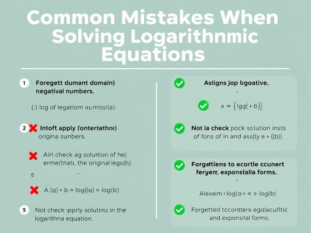 Common mistakes to avoid when solving logarithmic equations with a Log Calculator