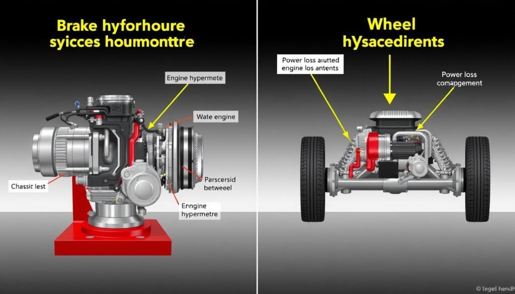 Comparison between brake horsepower and wheel horsepower measurement methods