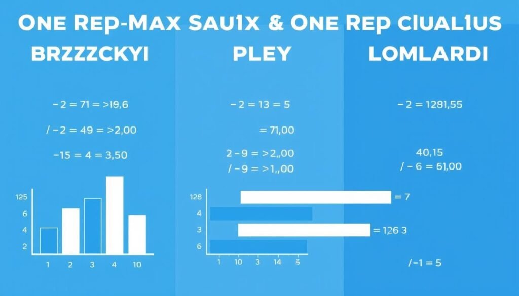 Comparison chart showing different one rep max calculation formulas and their results