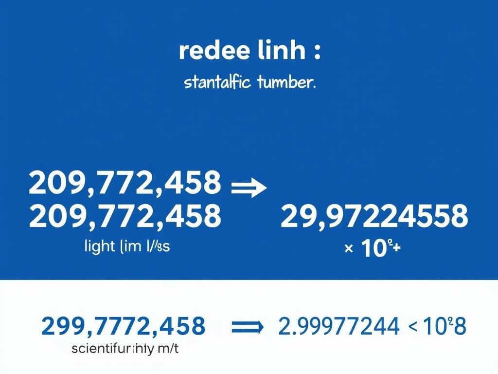 Comparison of a very large number written in standard form versus scientific notation