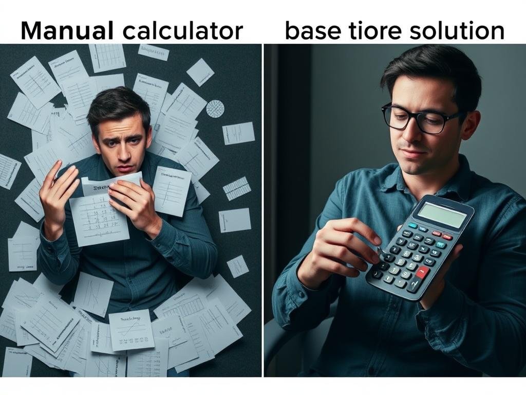 Comparison of manual vs calculator based statistical problem solving