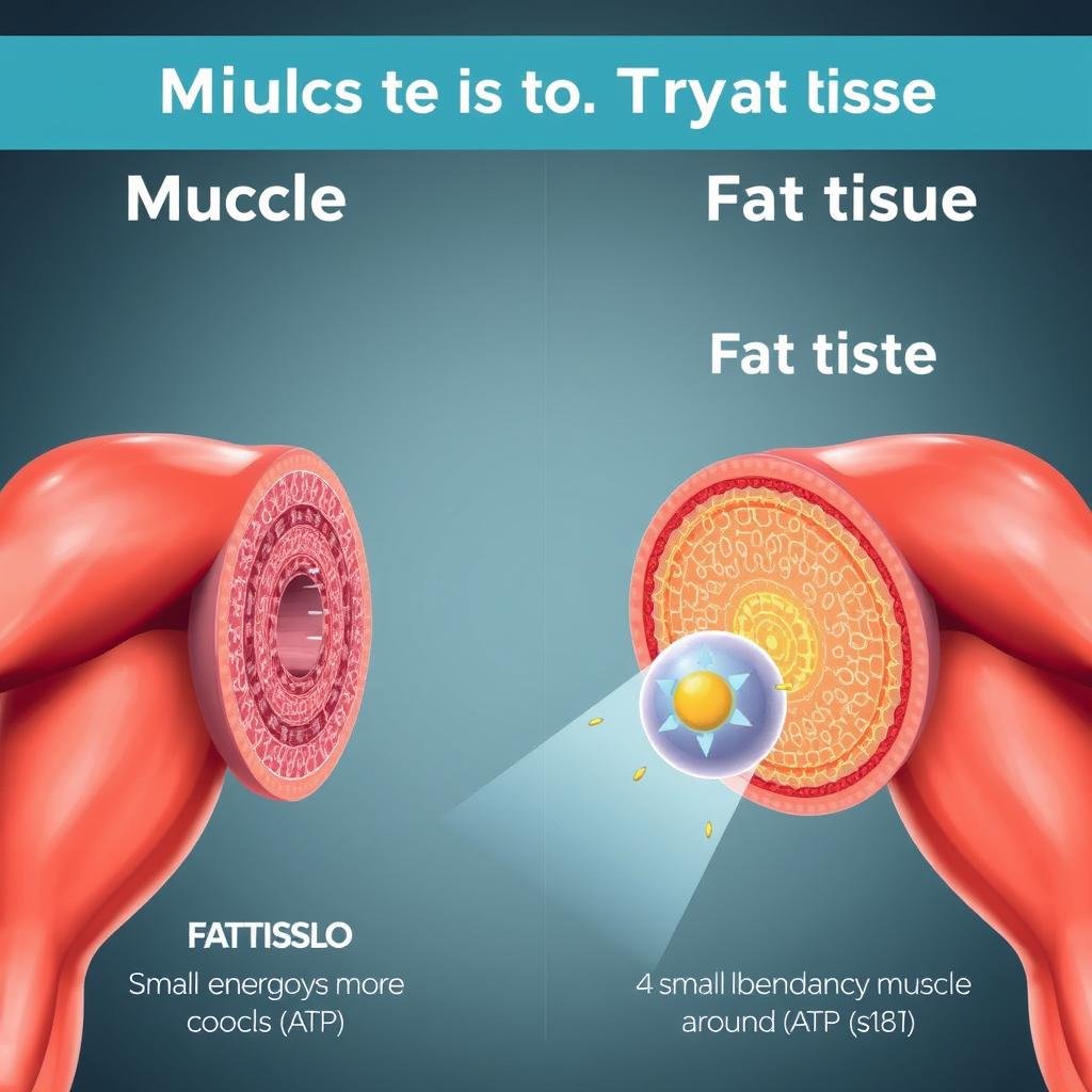 Comparison of muscle tissue versus fat tissue and their effect on BMR