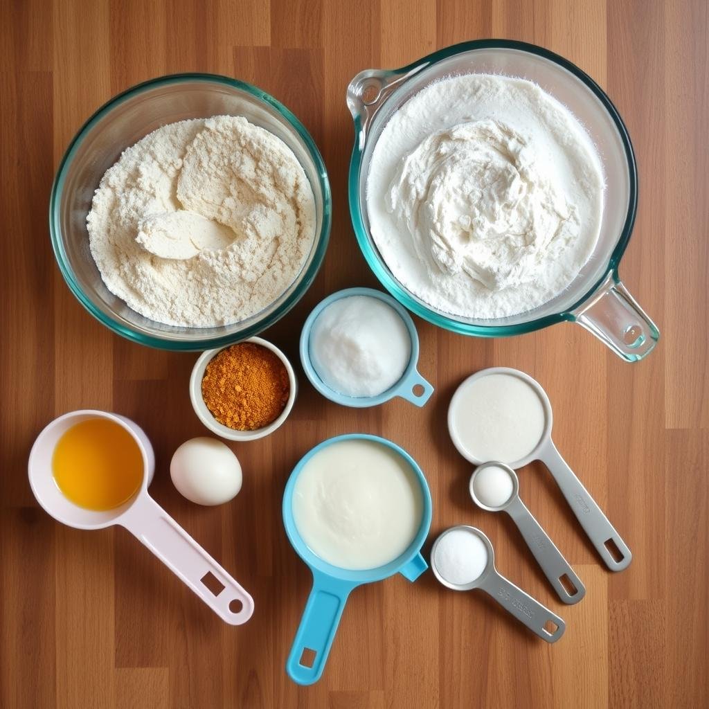 Cooking ingredients with ratio measurements for a recipe