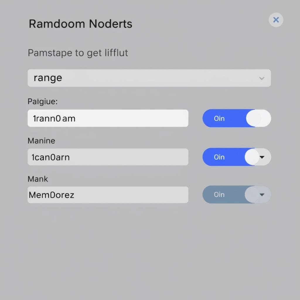 Customizable range settings for random number generator