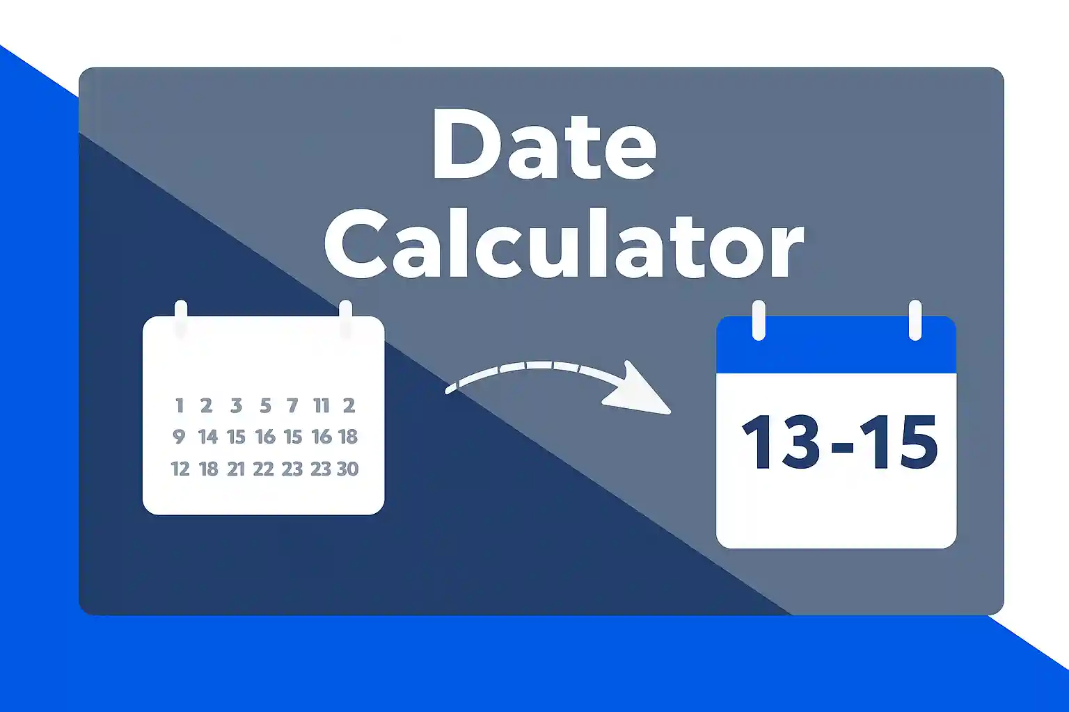 Date Calculator showing calendar with date difference calculation