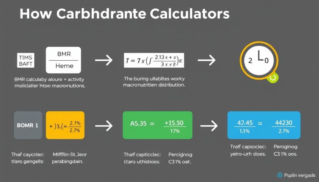 Diagram showing how carbohydrate calculators determine daily carb needs