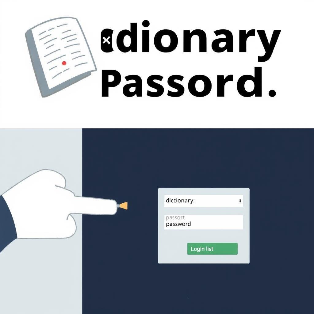 Dictionary attack concept