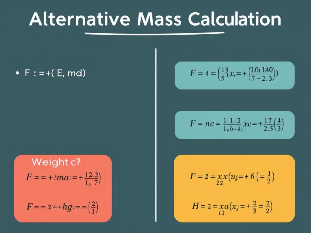 Different formulas for calculating mass in various scenarios