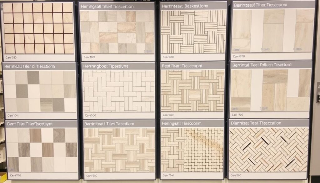 Different tile patterns showing layout options