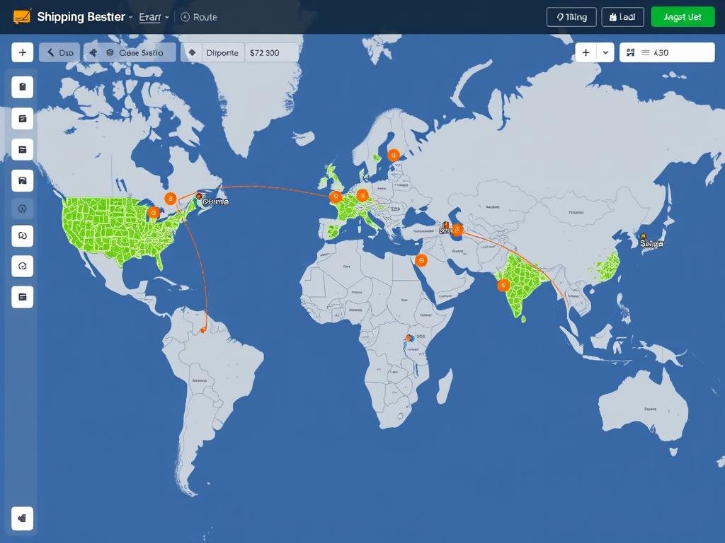 Distance Calculator used in logistics and shipping route planning