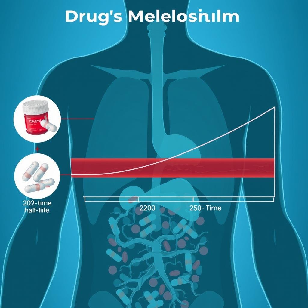 Drug metabolism application of half life calculator in pharmacology
