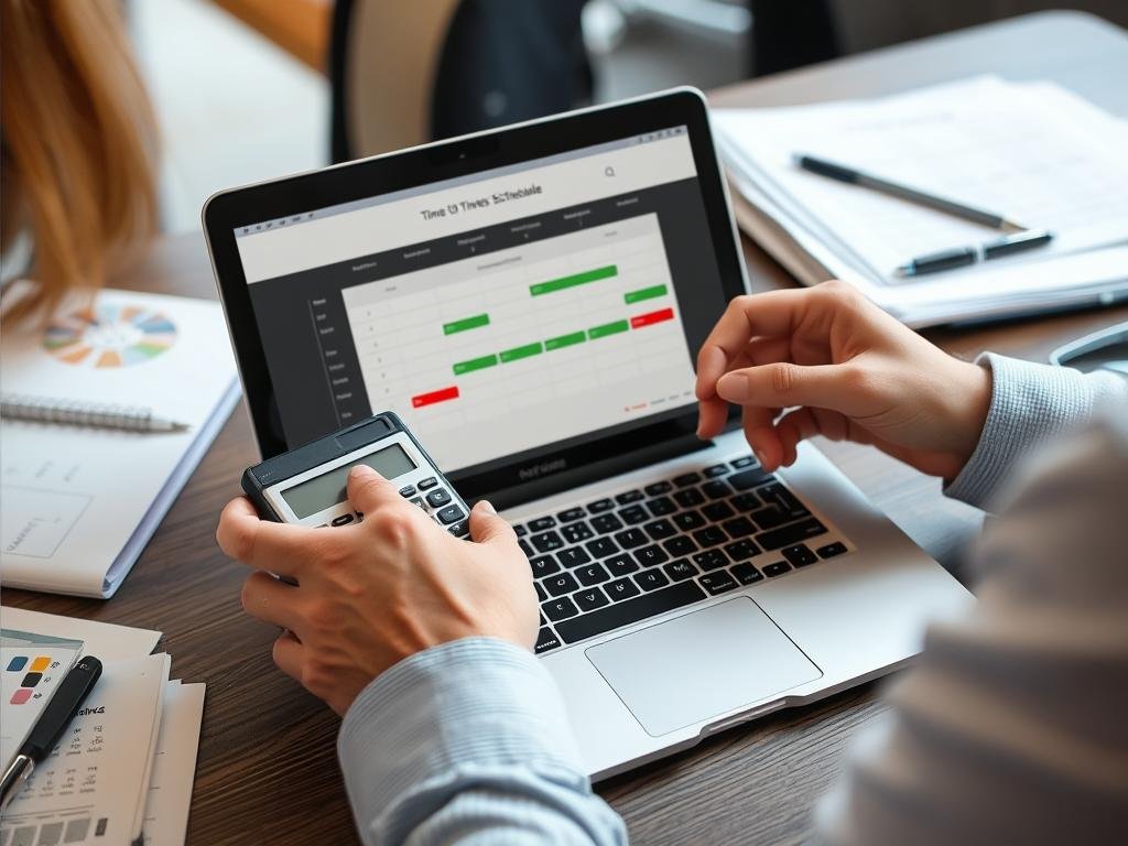 Event planner using a Time Calculator for scheduling