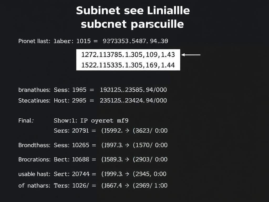Example subnet calculation for 192168101528