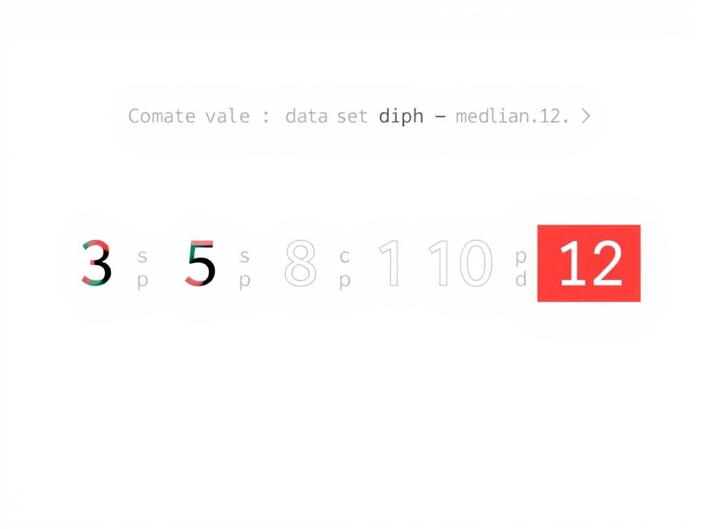 Finding median in a data set with odd number of values