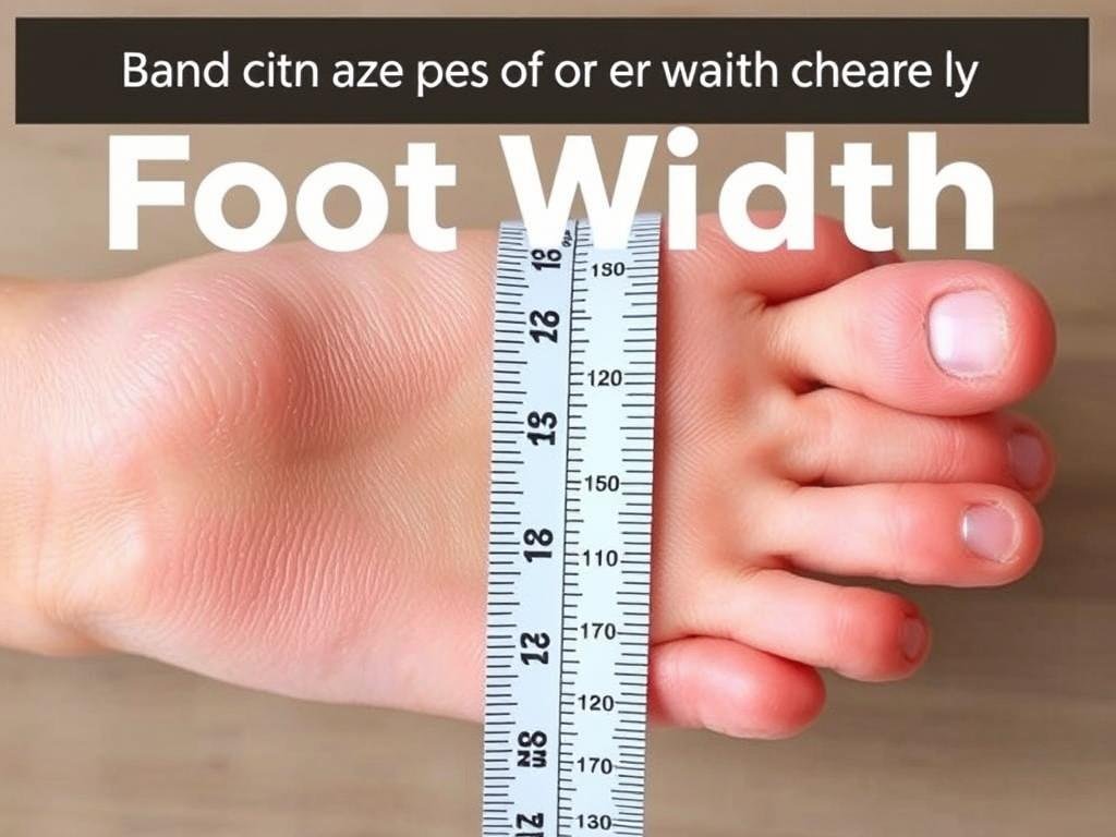 Foot width measurement technique for complete shoe size conversion