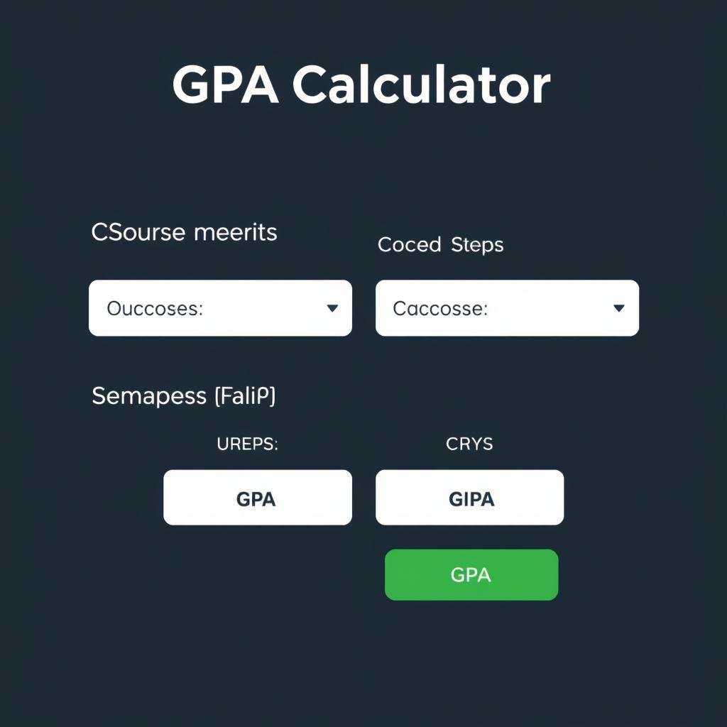 GPA Calculator showing semester and cumulative GPA calculation