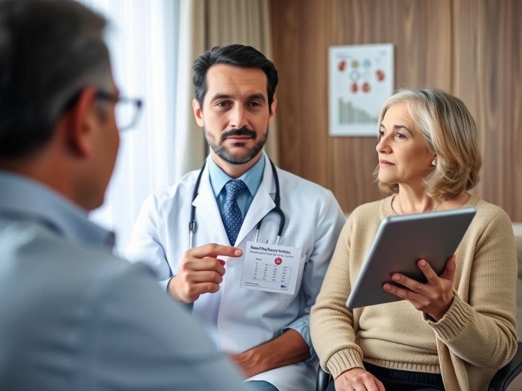 Healthcare provider discussing GFR results with a patient