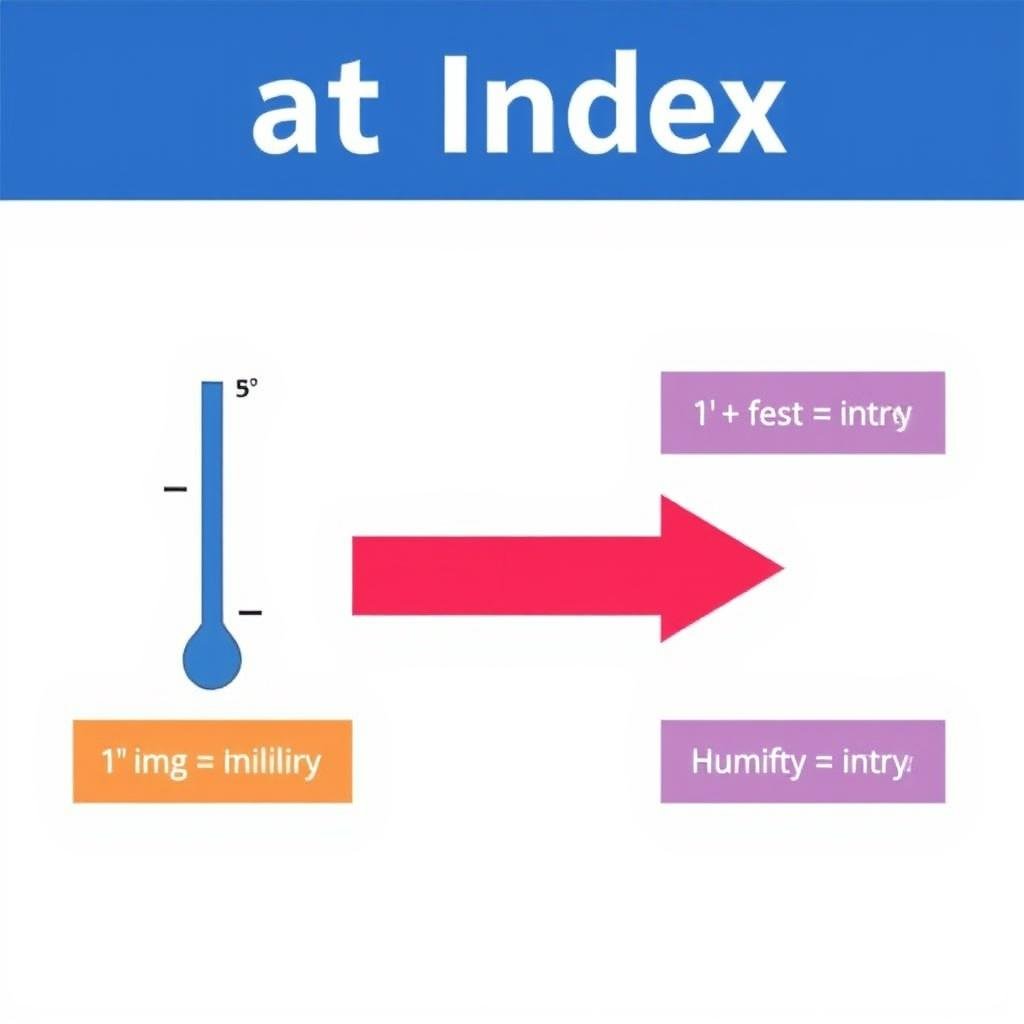 Heat index formula diagram showing relationship between temperature and humidity