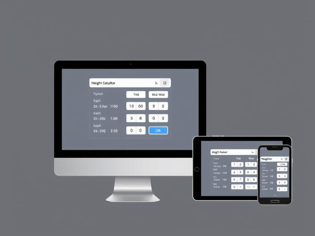 Height Calculator being used on multiple devices
