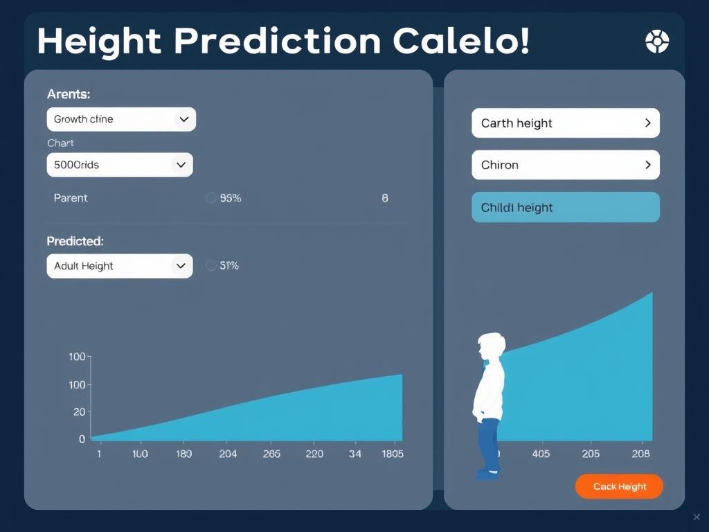 Height Calculator predicting a childs adult height based on current measurements