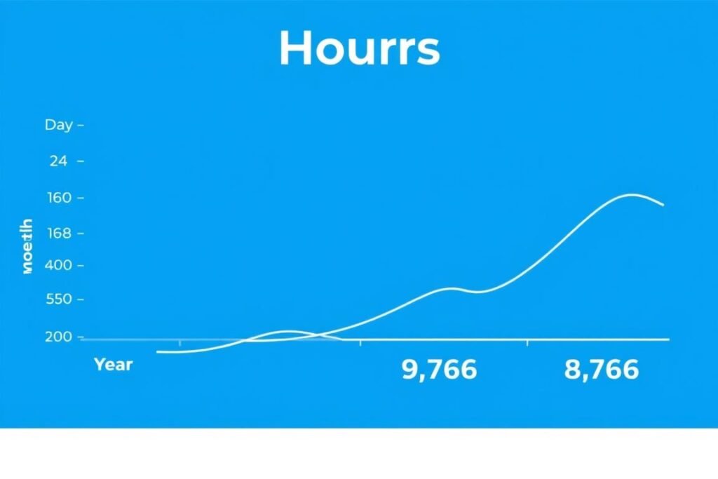 Hours in different time periods chart