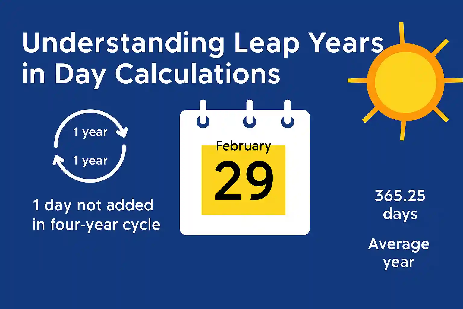 Illustration of leap year concept showing February 29 on calendar