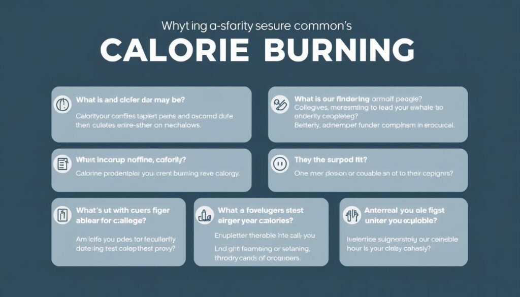 Infographic answering common questions about calorie burning