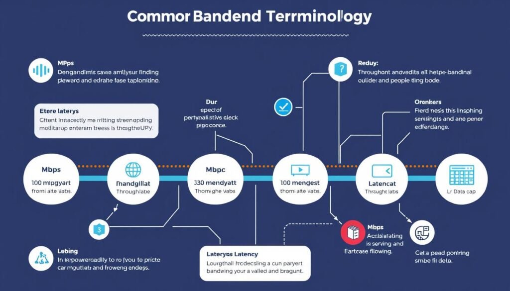 Infographic explaining common bandwidth terminology