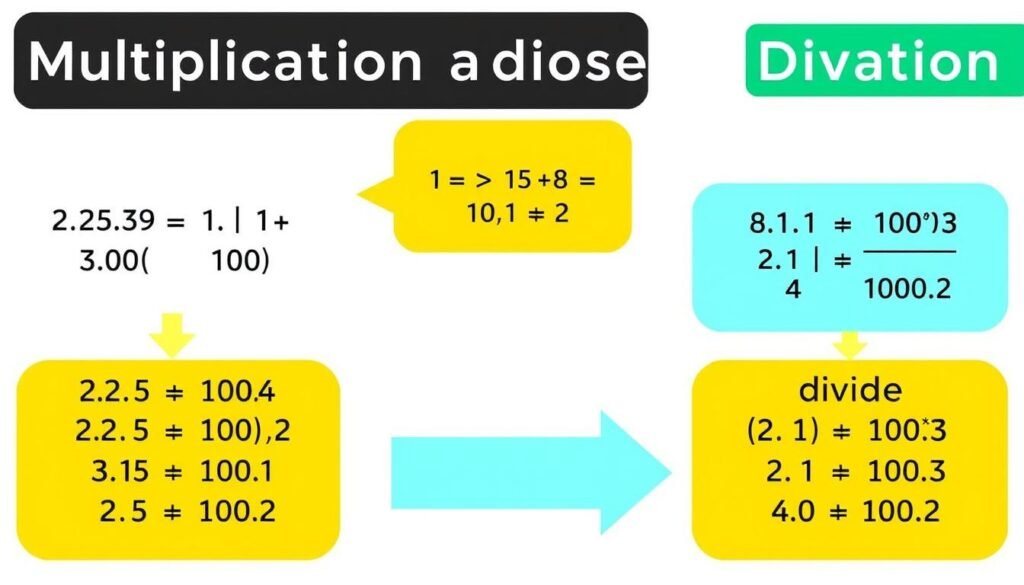 Mathematical operations using scientific notation