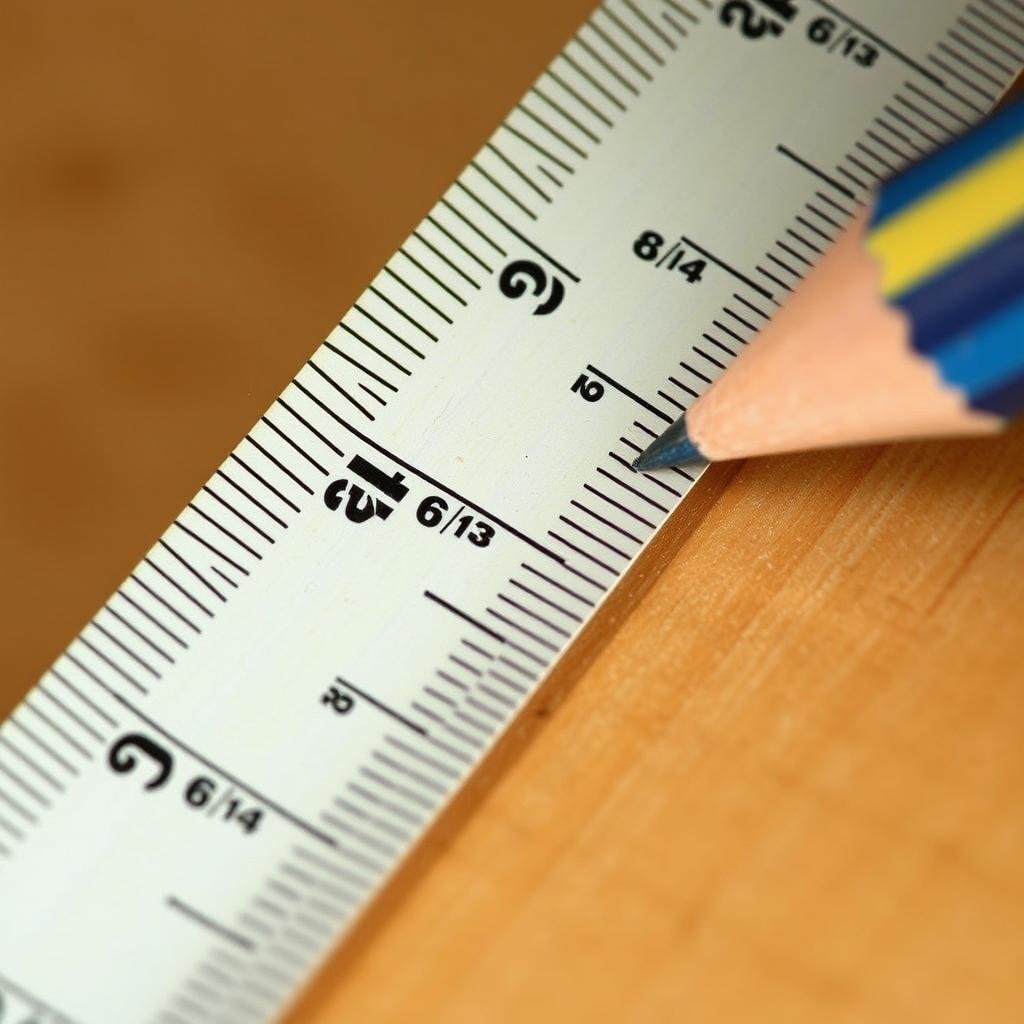 Measuring tape showing fraction measurements used in construction