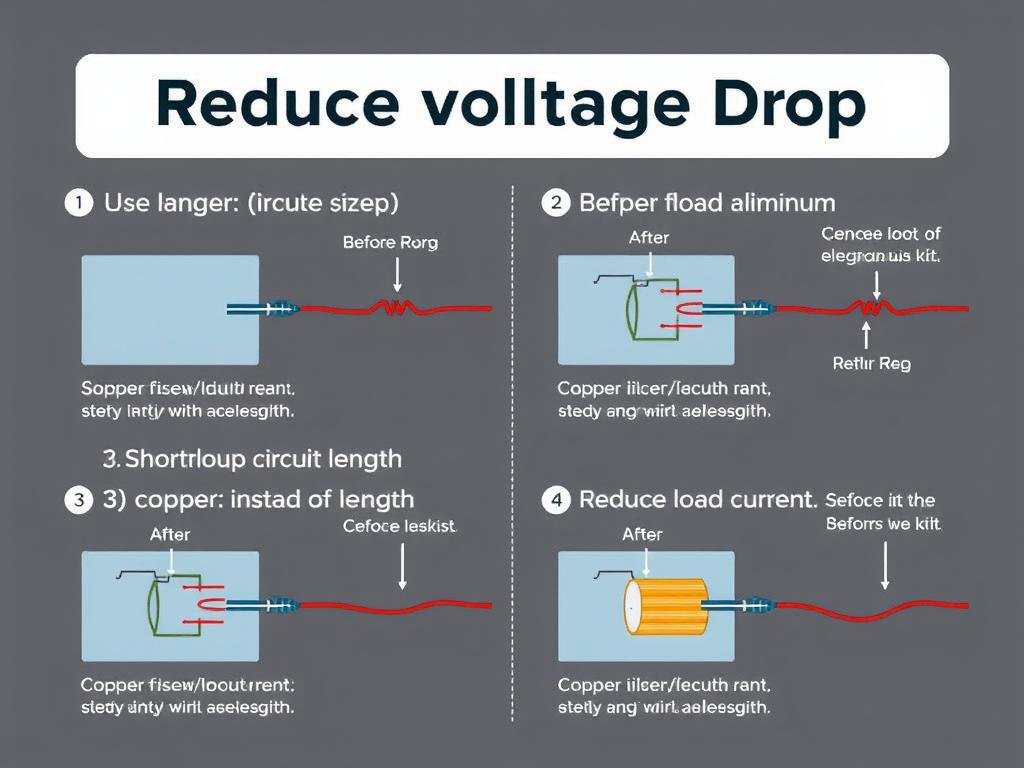 Methods to reduce voltage drop in electrical circuits