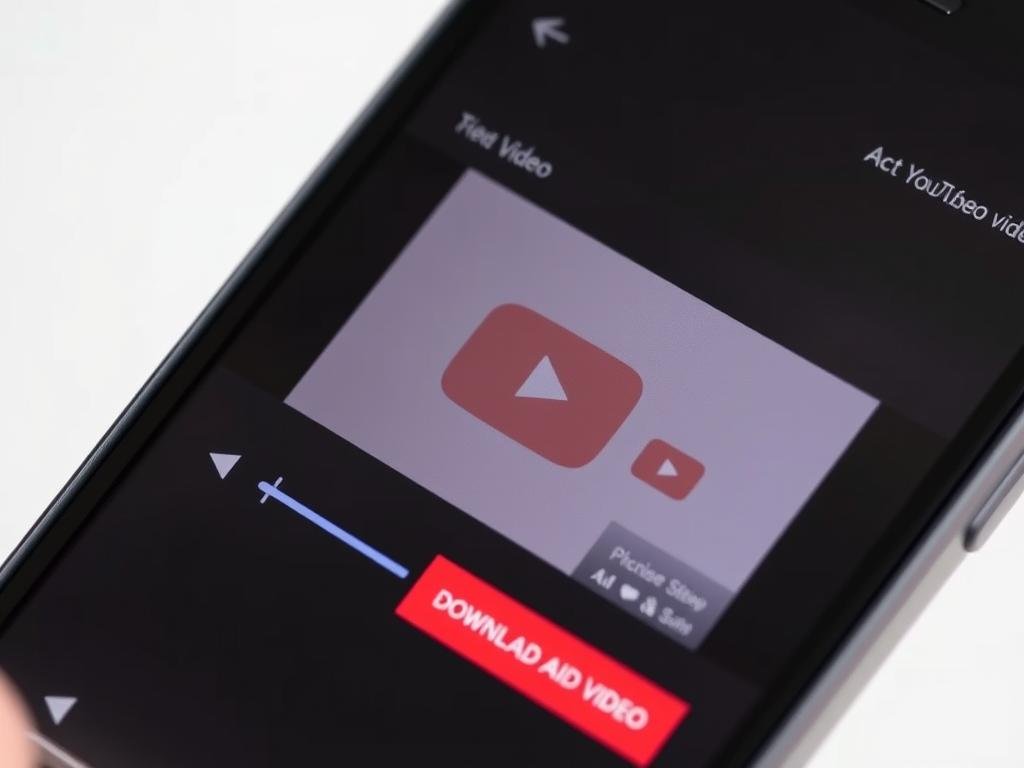 Mobile phone showing YouTube to MP3 conversion process