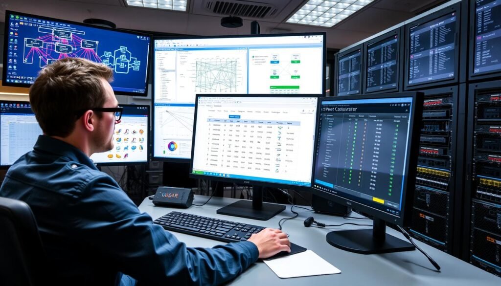 Network professional using IP Subnet Calculator for efficient network management