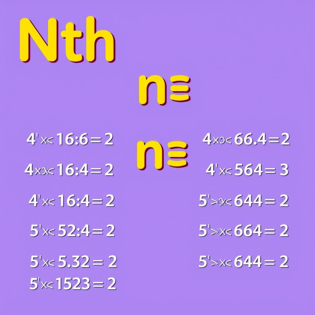 Nth root symbol with various examples