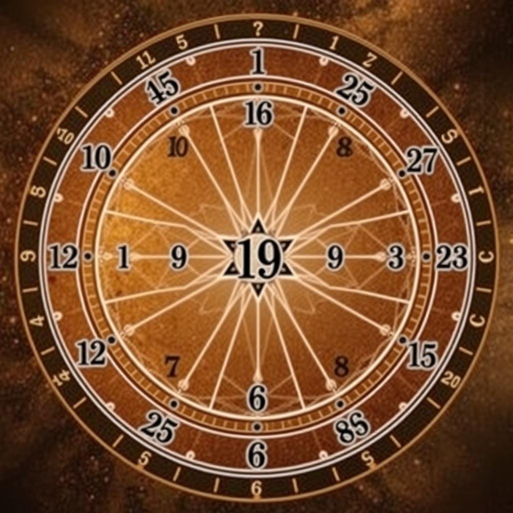 Numerology chart with numbers and compatibility connections