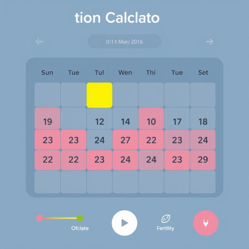 Ovulation calculator showing fertile window