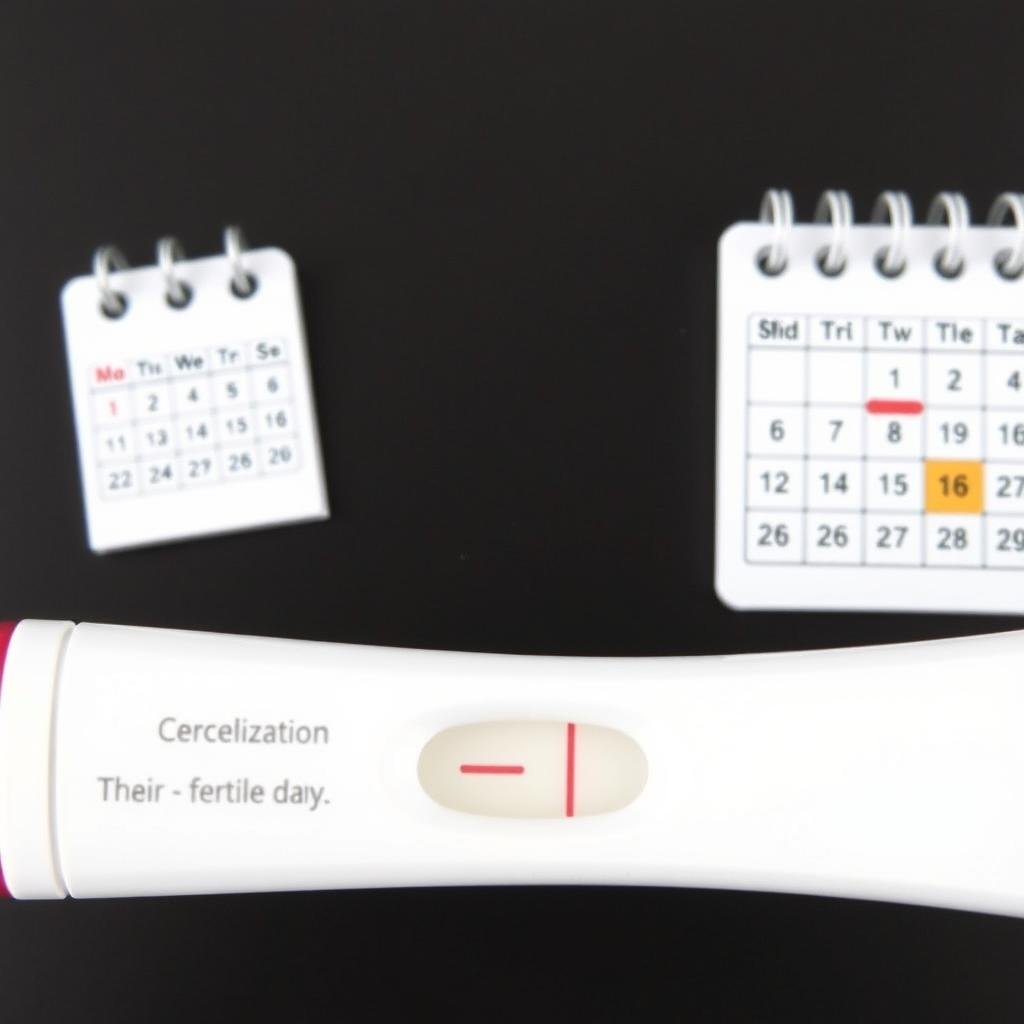Ovulation test showing positive result