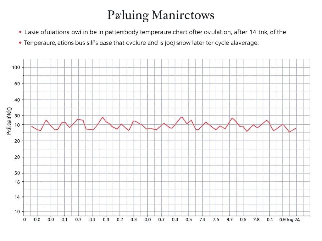 Ovulation tracking chart showing late ovulation