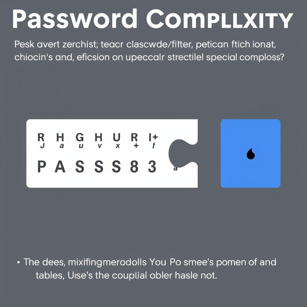 Password complexity showing mix of character types