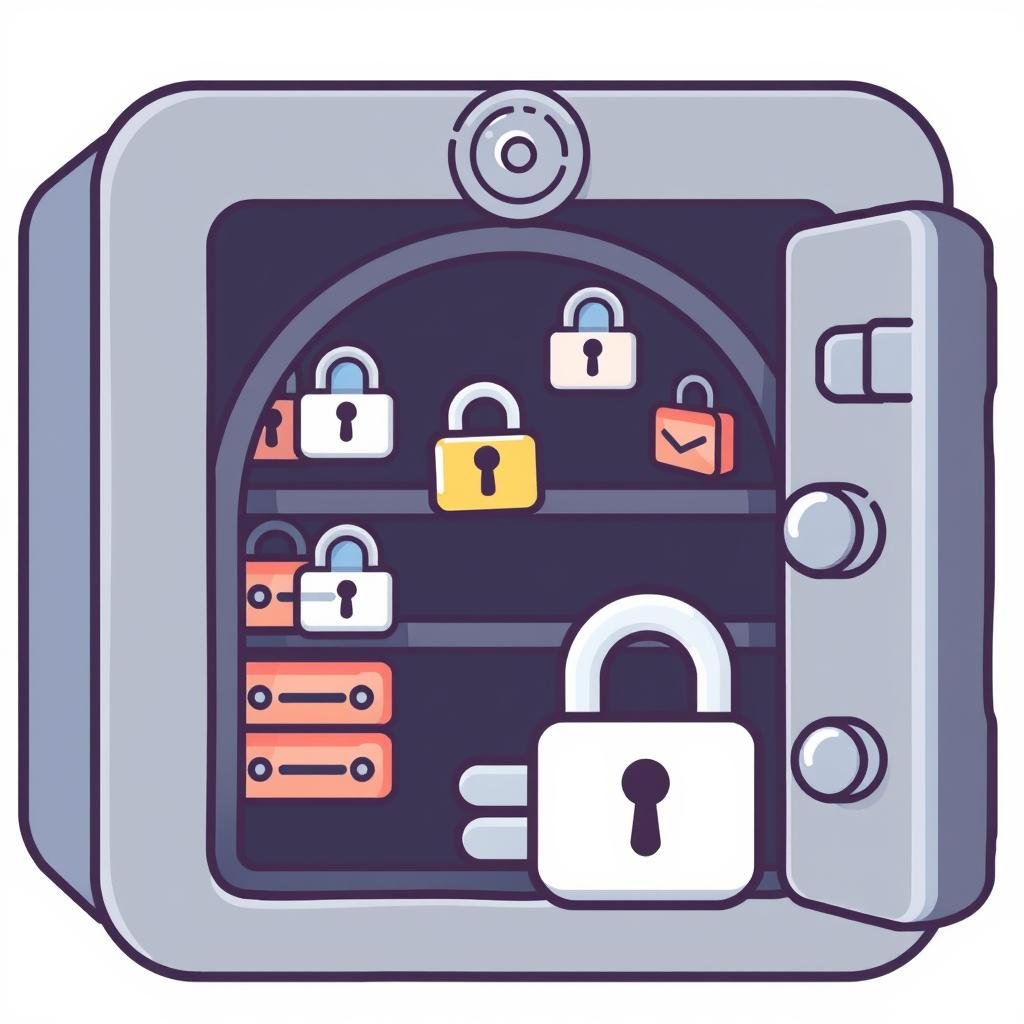 Password manager concept illustration