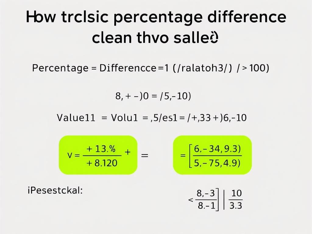 Percentage difference calculation between two values
