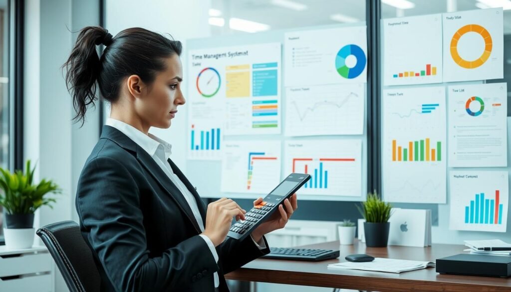 Person using Time Calculator for time management