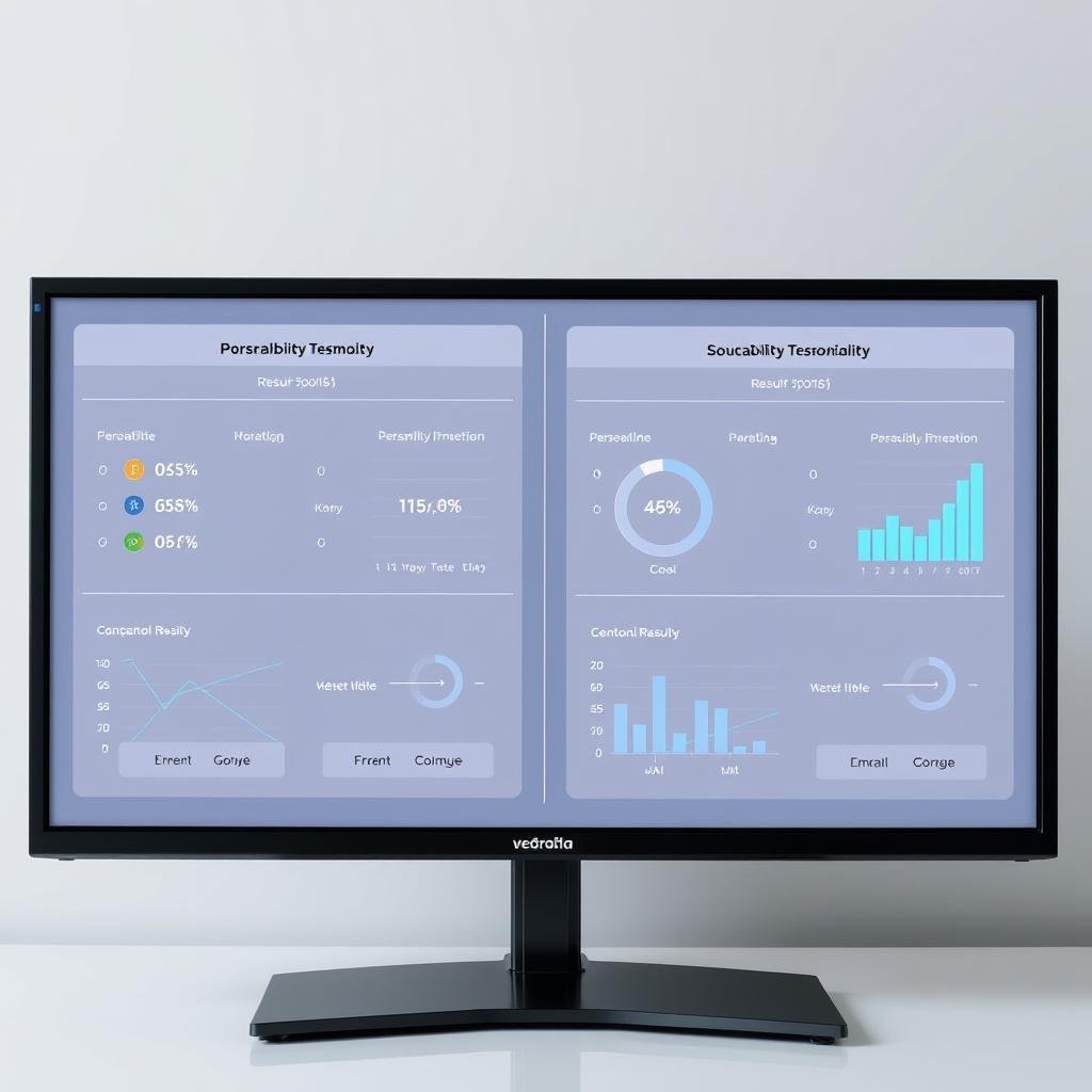 Personality test results showing compatibility between two profiles