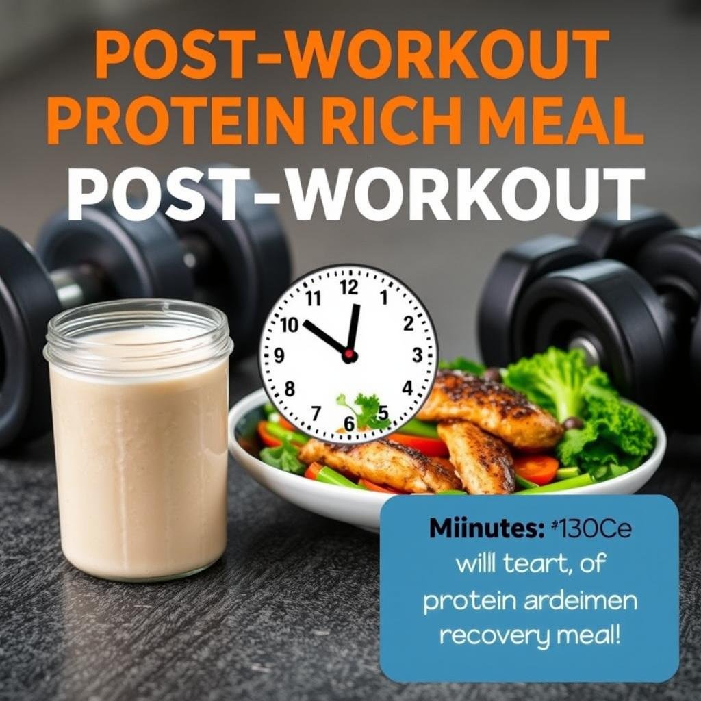 Post-workout protein meal with timing recommendation